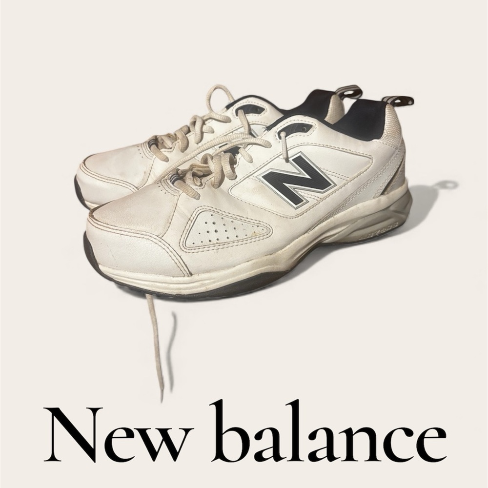 New Balance Men's Cream and Black Athletic Shoes